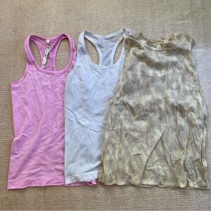 THREE Lululemon Tanks / Sz 6